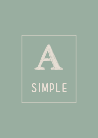 simple initials A antique green