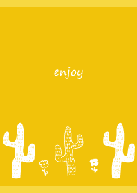 rough cactus2 on yellow