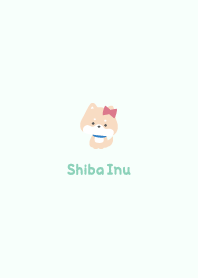 Shiba Inu3 Ribbon - Green