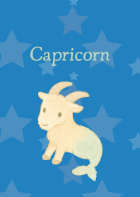 Cute Capricorn on blue