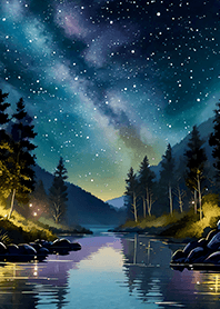 Beautiful starry night view#1449