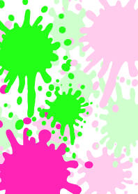 Splash Ink Green&Pink
