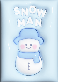 Plump Snowman [light blue]