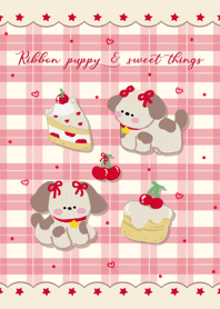 Ribbon puppy & sweet things (red)