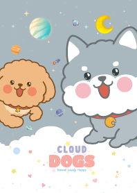Dog Cute Cloud Space Gray