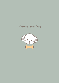 Tongue-out Maltese -smoky green-