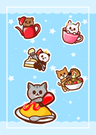 5 Animals! -light blue-