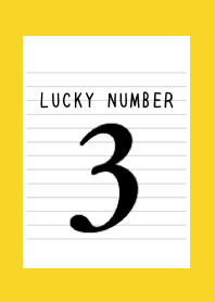 LUCKY NUMBER 3 NOTEBOOK/YELLOW/RED