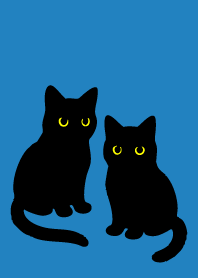 Black Cat Holiday6 on blue