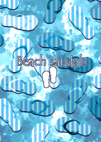 Beach sandals -Marine stripe-