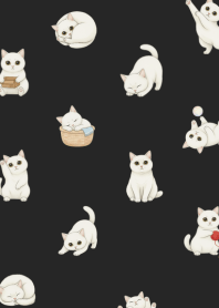 White Cat 1 Dark Brown theme