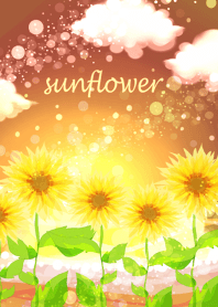 Sunflower and sunset.