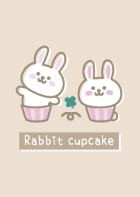 Rabbit cupcake.Clover.beige