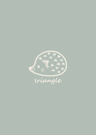 Hedgehog -triangle- smoky green