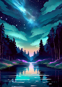 Beautiful starry night view#2959