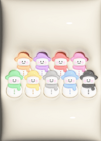 ぷっくり雪だるま[カラフル1][スノーマン] - LINE 着せかえ | LINE STORE