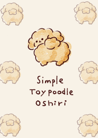simple toy poodle Butt beige