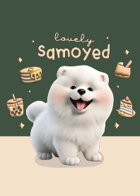 Samoyed cute : mid night green