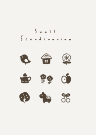 Scandinavian /dark brown.