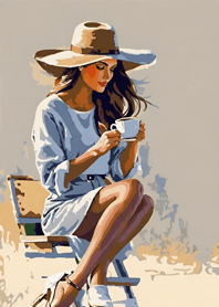 Leisurely coffee time   a42669
