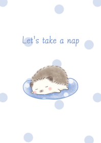 Nap Hedgehog -navy- Dot