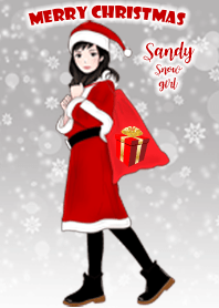 Sandy snow girl merry Christmas