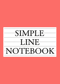 SIMPLE LINE NOTEBOOK/VERMILION