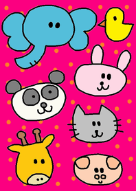 Animals x pink dot