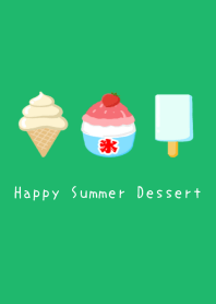 Happy Summer Dessert/GREEN/WHITE