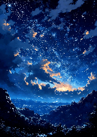 Beautiful midnight sky