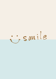 Simple smile Beige and blue2