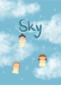 Sky and three angel girls