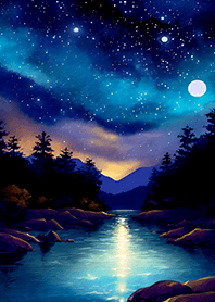 Beautiful starry night view#627