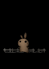 rabbit of staring . carrot -3 . black