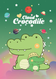 Crocodile Cloud Galaxy Midnight Green