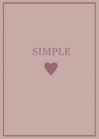 SIMPLE HEART =rosebrown beige=