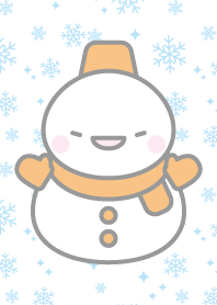 cute orange snowman theme