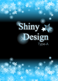 Shiny Design Type-A Light blue Star