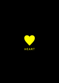 Black & Neon Yellow / Simple Heart