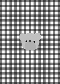 simple Bear theme khaki black check