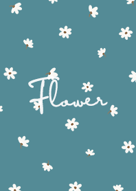 petite flower w - neil blue