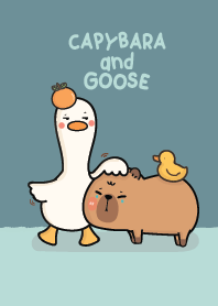 Goose & Capybara Cute!