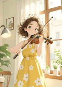 Girl and Violin