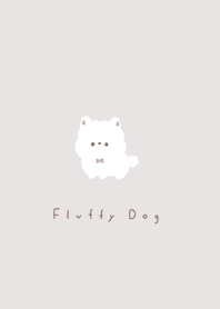 ふわふわの犬。ライトベージュ