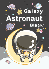 浩瀚宇宙 可愛寶貝太空人 黑色