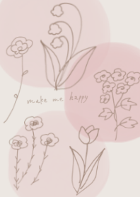 おしゃれなくすみピンクフラワー