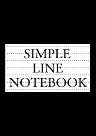 SIMPLE LINE NOTEBOOKj-BLACK