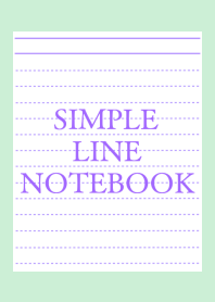 SIMPLE PURPLE LINE NOTEBOOKj-LIGHT MINT