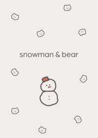 cute bear&snowman-winter