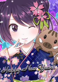 Happy New Year -Japanese boar-